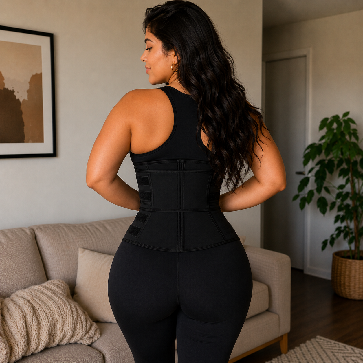 Zipper Velcro High Compression Waist Trainer